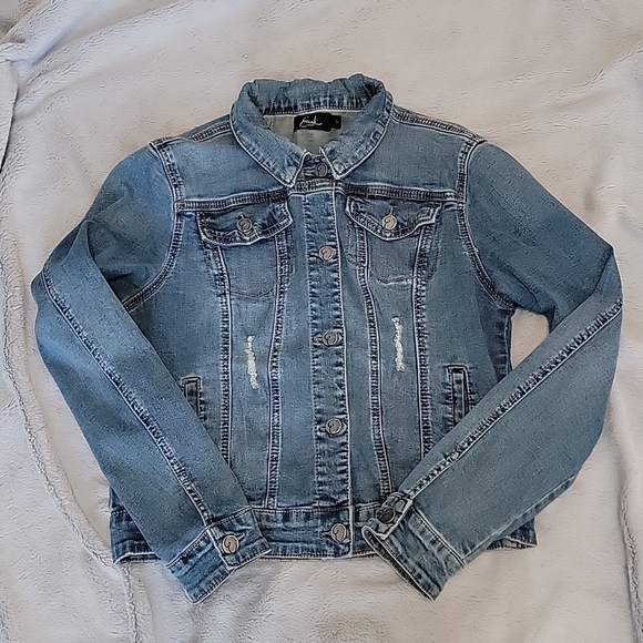 Earl Jeans Jackets & Blazers - Earl Jeans Distressed Denim Jacket